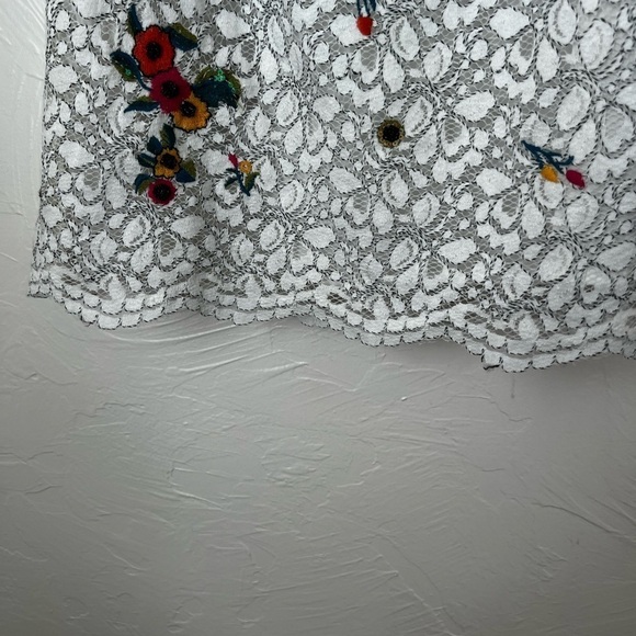 Anthropologie Maeve Macie lace embroidered beaded sleeveless top▪️size 0 - Picture 6 of 10